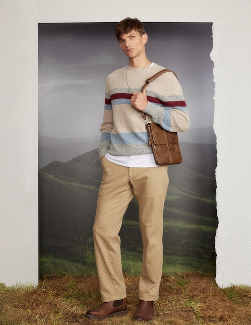 Imagen de producto Fashion Fest Conjunto Sueter Beige Rayas