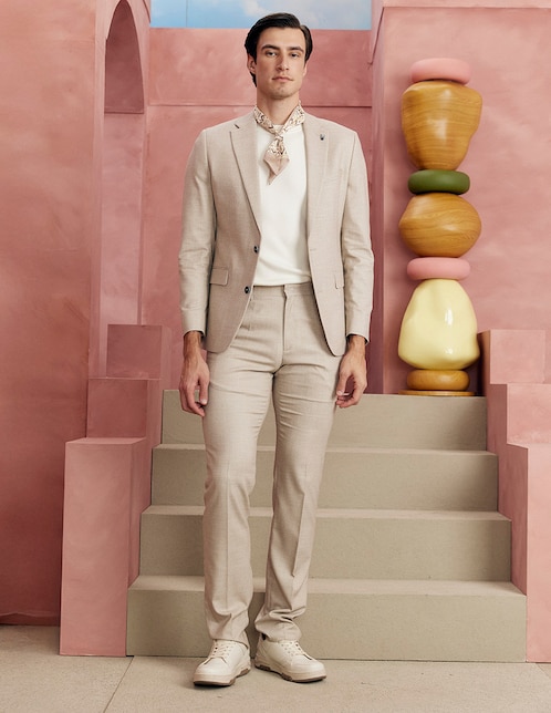 Fashion Fest Traje Beige Casual